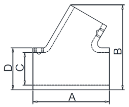 Tee Rail Connector 60° Drawing